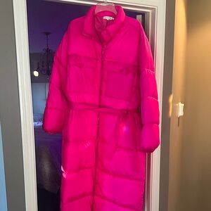 Women's Pink Puffer Coat